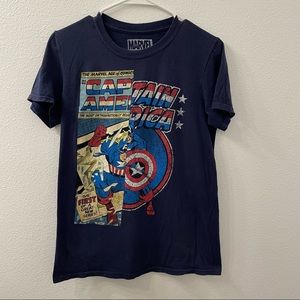 Marvel captain America shirt blue small